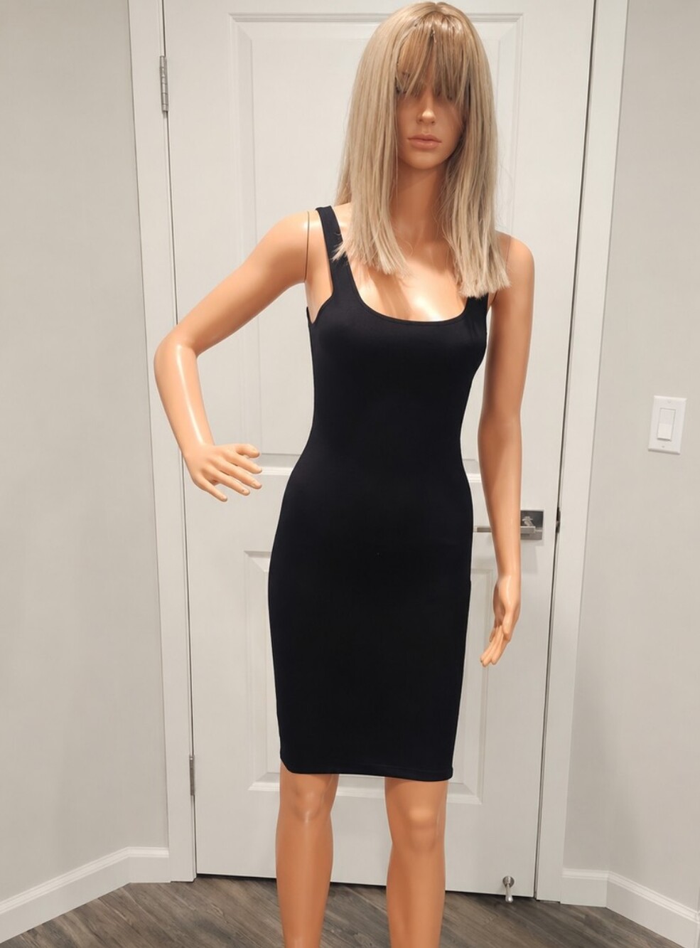 Sleek Black Bodycon Tank Dress